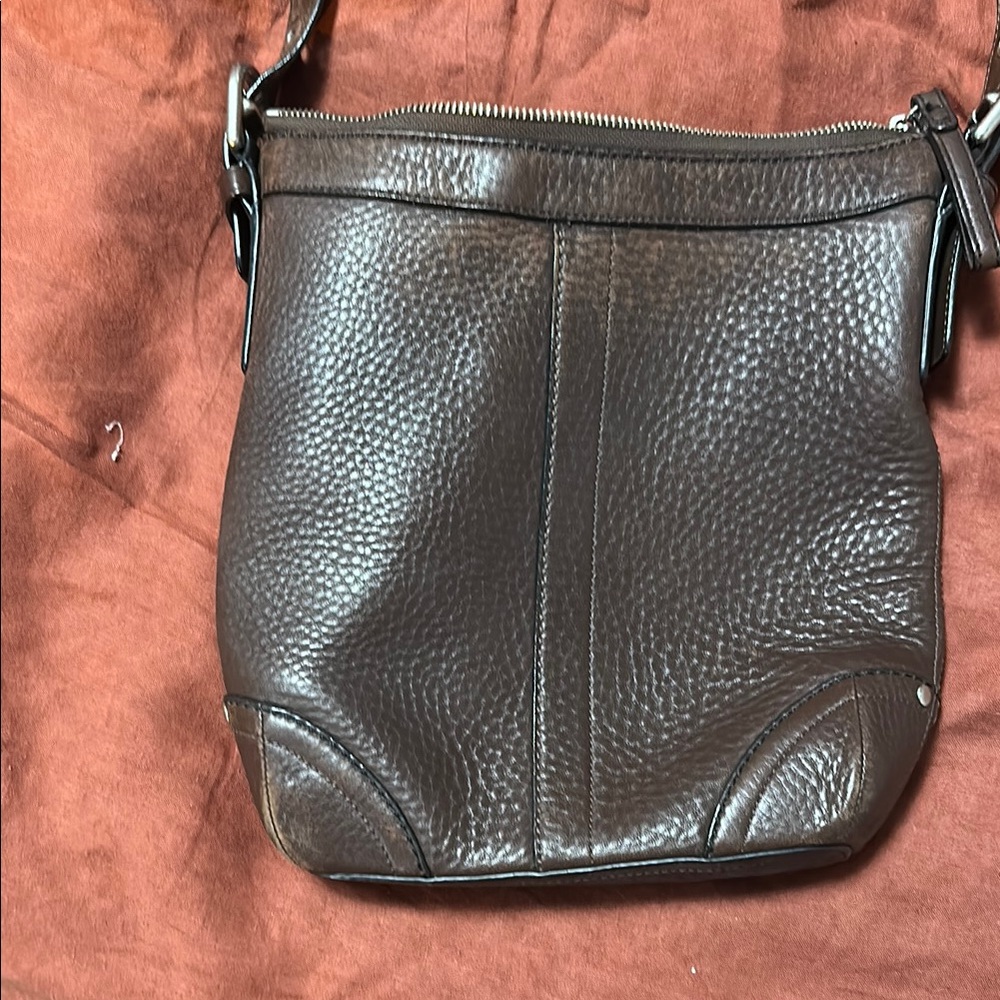 Coach Brown Leather Crossbody Bag